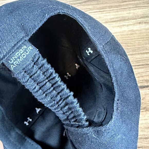 UNDER ARMOUR PROJECT HAT CAP ROCK YOUTH‎ KIDS BOYS BLACK STRETCH OSFM - Picture 4 of 7